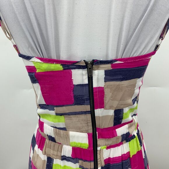 Splendid Geo Pattern Cami Dress Womens XS Extra Small Lined Adjustable Straps - Picture 6 of 16